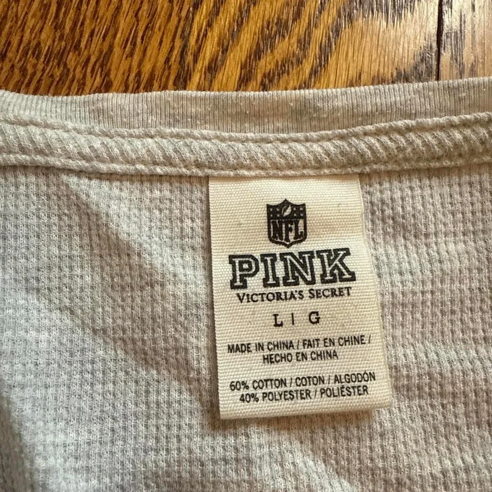 Vintage PINK Victoria's Secret New York Giants NFL long sleeve thermal football
